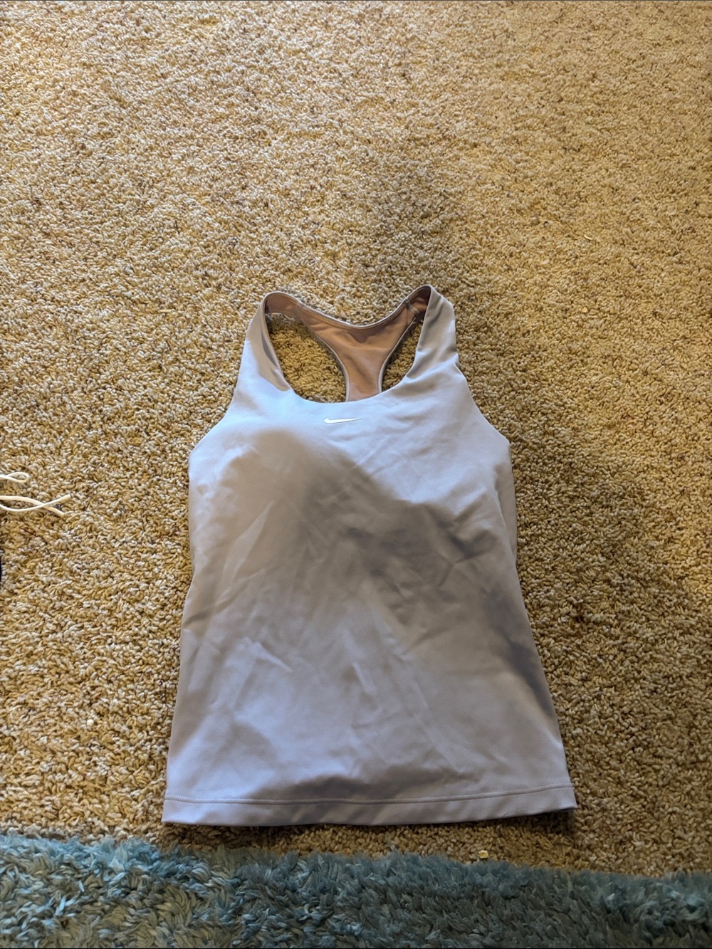 Nike Women's Light Lavender Racerback Tank Top with Pale Pink Lining